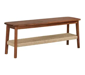 Alaterre Furniture Calais 48" Entryway Bench w/ Storage Shelf