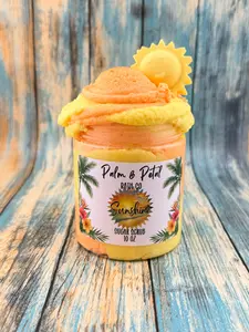 Sunshine Sugar Scrub | Exfoliating & Hydrating Body Scrub with Shea Butter, Banana & Coconut Milk | Fruity Glow Body Exfoliator