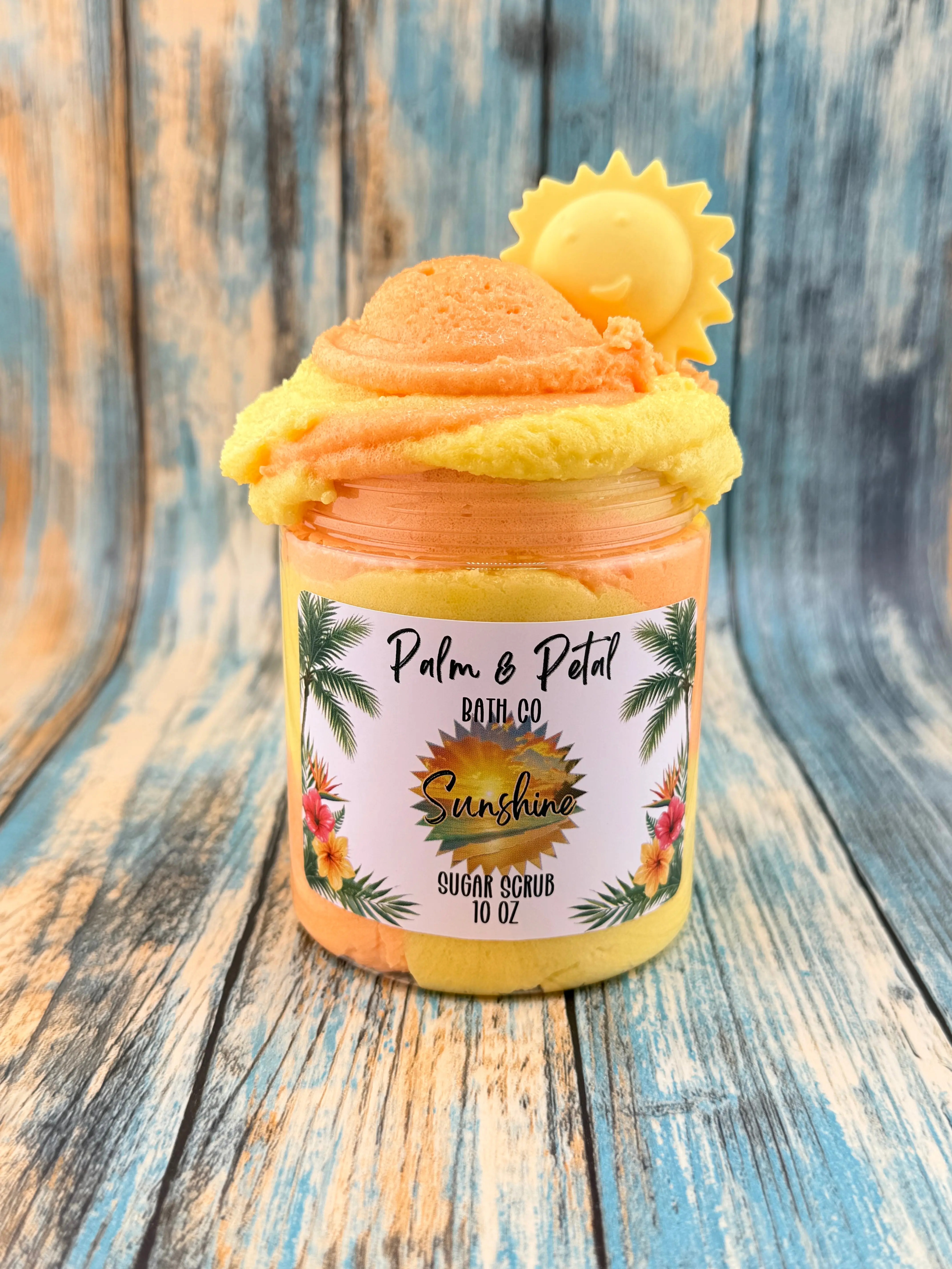 Sunshine Sugar Scrub | Exfoliating & Hydrating Body Scrub with Shea Butter, Banana & Coconut Milk | Fruity Glow Body Exfoliator