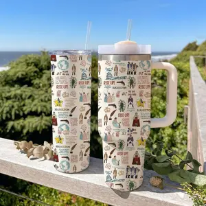 Hamilton Musical Tumbler 40oz With Handle, Colorful Quote Design Stainless Steel 20oz Straight Cup, Broadway Musical Gift, Hamilton Fan Gift,