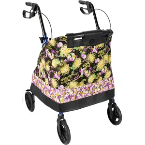 Metallic Floral Garden (floral lining) dressy rolling walker cover *Shipping included