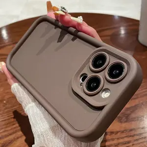 Silicone Bumper Case For iPhone 16 Pro Max Cases For iPhone 17Air 17 16 15 14 13 12 11 Mini Pro Max XS XR SE 2022 2020 Plus Matte Back Cover Shockproof Cellphone Shockproof Protector