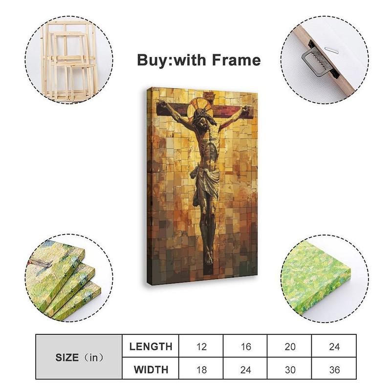 Jesus Christ Mosaic III Canvas Poster Wall Art Decoration For Home Bedroom Office Living Dorm Room Decor Boys Girls Gift