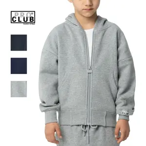 PROCLUB Youth Fleece Full Zip Hoodie - PRO CLUB 80% Cotton 20% Polyester Blend with Durable PROCLUB Metal Zipper & Woven Label for Everyday Wear