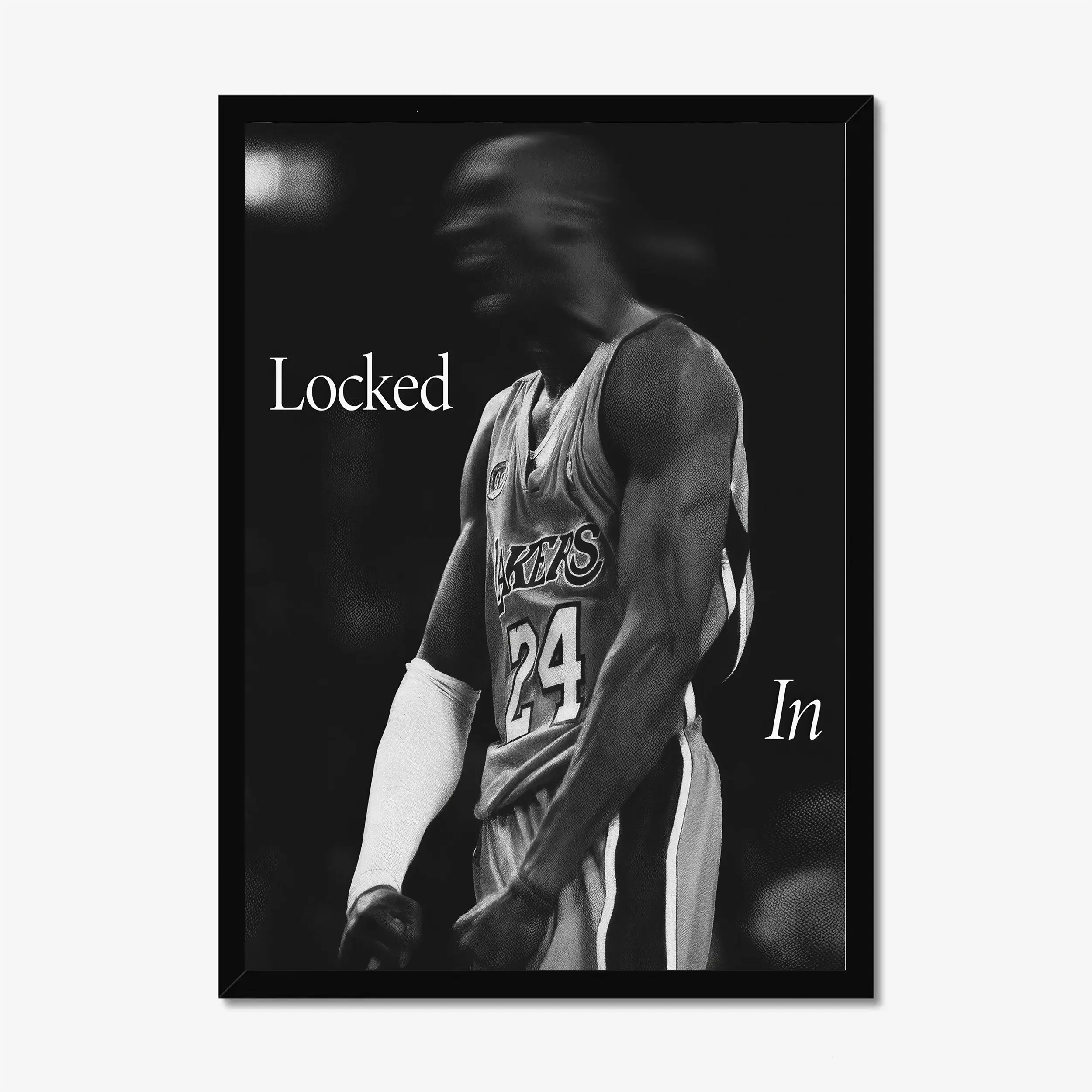 Locked In Black Mamba Mentality Poster - Kobe Bryant Motivational Basketball Art - Inspirational Wall Decor - Gift for Athletes [UNFRAMED]