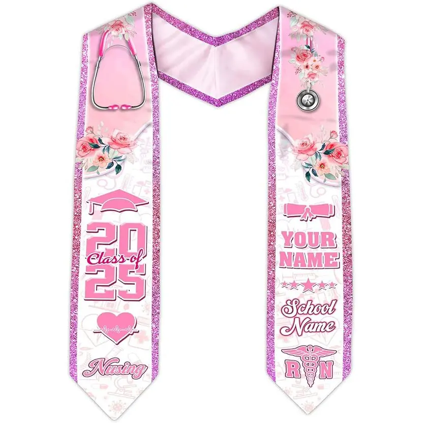 Nurse Graduation Sash 2025, Custom Major Graduation Stole Gifts for Nursing Student, Nursing Graduation Stole Class Of 2025
