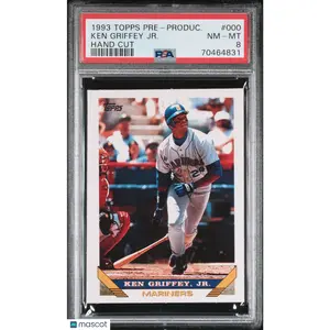 1993 Topps Pre-Production Ken Griffey JR. Hand Cut #000 PSA 8 Seattle Mariners
