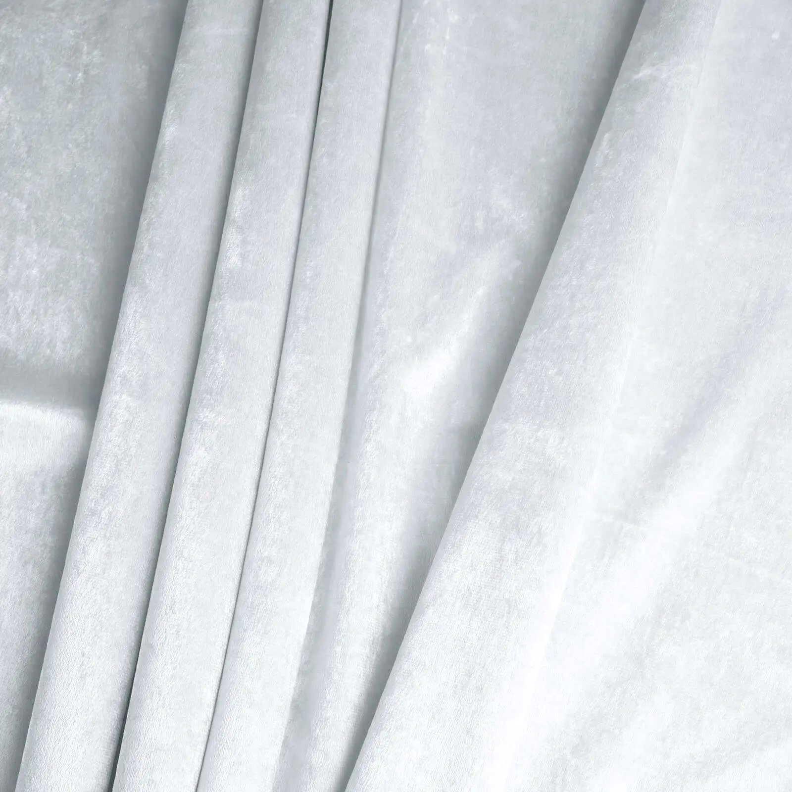 White Crushed Velvet Fabric Bolt, DIY Craft Fabric Roll - 65"x5 Yards