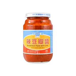 MINGTEN Vegan Spicy Broad Bean Paste 460g - Authentic Sichuan Flavor, Non-GMO Soybeans, Fermented Chili Bean Sauce for Cooking