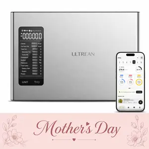 Ultrean AI Smart Food Nutrition Scale Electronic Calorie Counter for Diet Management & Fitness One-Touch Scan for Comprehensive Nutrient Data Accurate Calorie Tracking with Sleek Compact Stainless-Steel Design