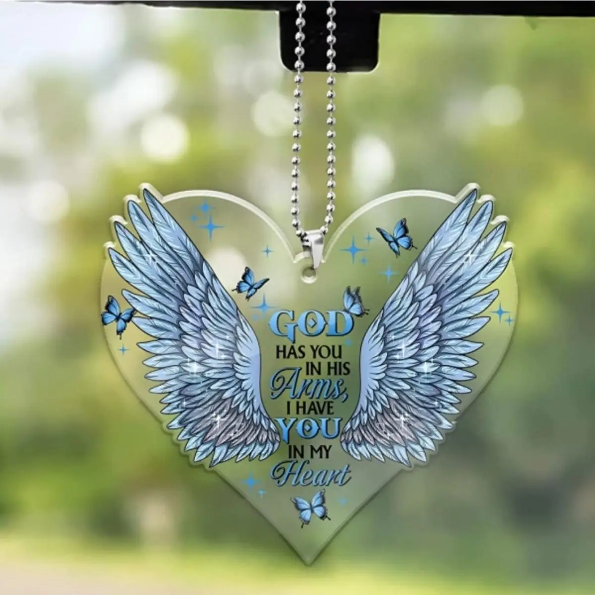 Butterfly & Wing Pattern Car Hanging Ornament, Car Rearview Mirror Pendant, Car Interior Accessories