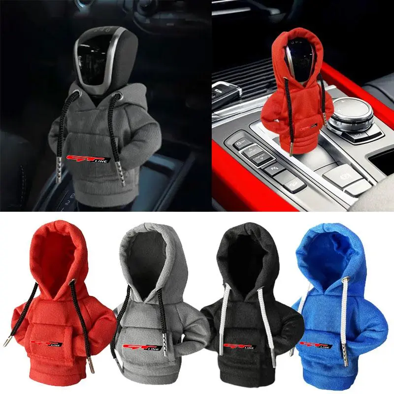 Hoodie Car Gear Shift Knob Cover Manual Handle Change Lever Cover For KIA GT Line Ceed Picanto K5 Stonic Optima Sportage GT Line