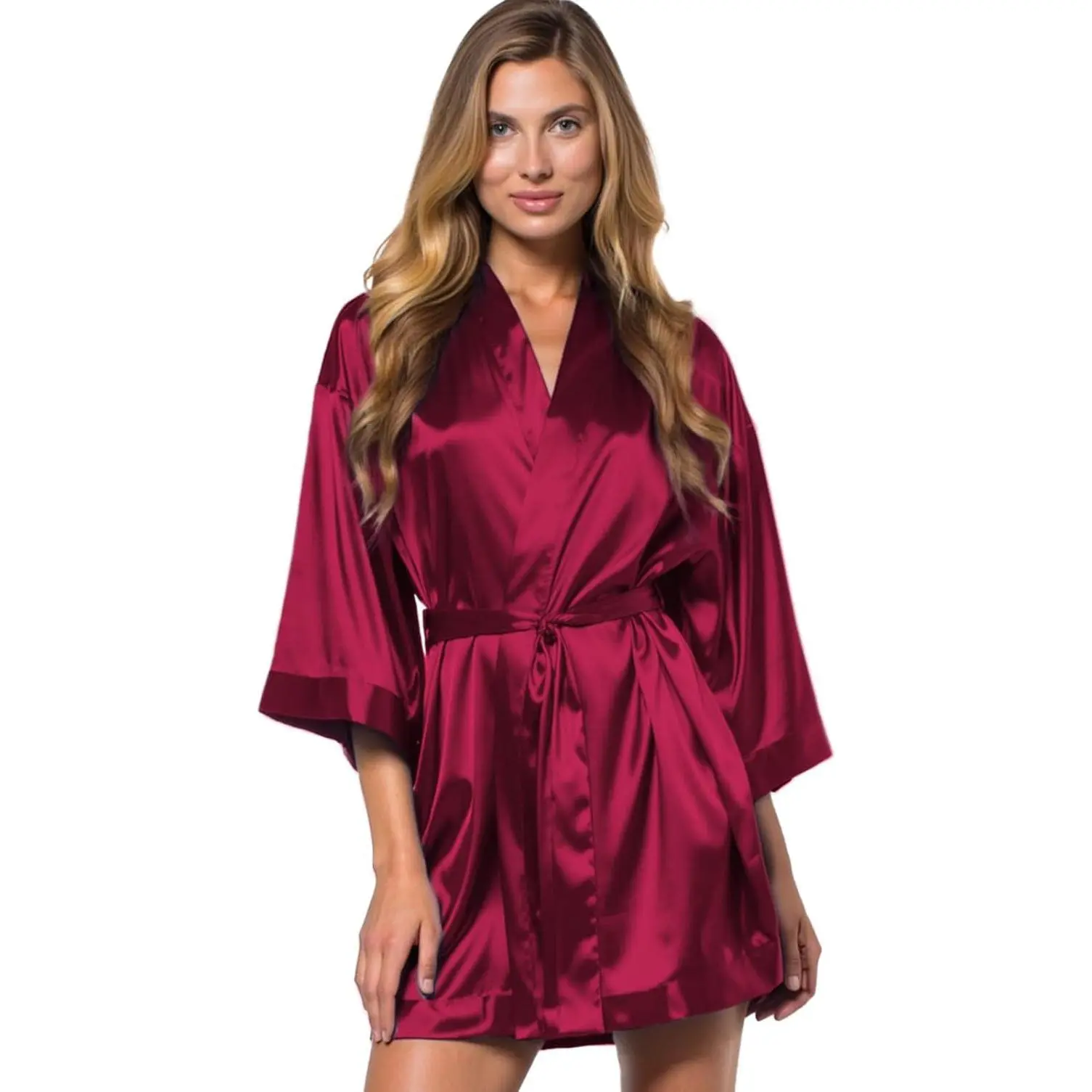 Women'S Bride Bridesmaids Silky Robe Satin Kimono Robes for Women Lingerie