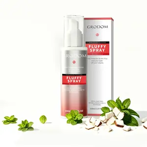 GRODOM 100ml No-Wash Day Fluffy Spray - Coconut Oil Infused Curly Haircare Product, 230°C Heat Protection, Clump-Proof Blowout, Volumizing, Lengthening, Perfect Curls & Wavy Curly Define