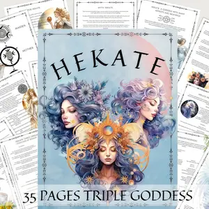 Hekate Triple Goddess Book, Hekate Page Witchcraft Magic Book, Shadow Book, Esoteric Knowledge, Occult Rituals & Spells, Enigmatic Mystical