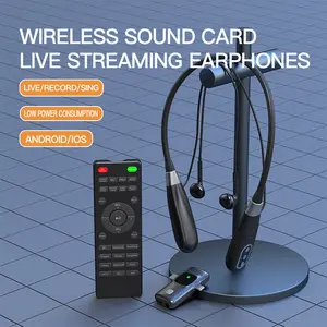 E8 Dual-Mode Sound Card for Live Show Earphone Built-in Sound Card Press Remote Control Earphone with Microphone Live Recording