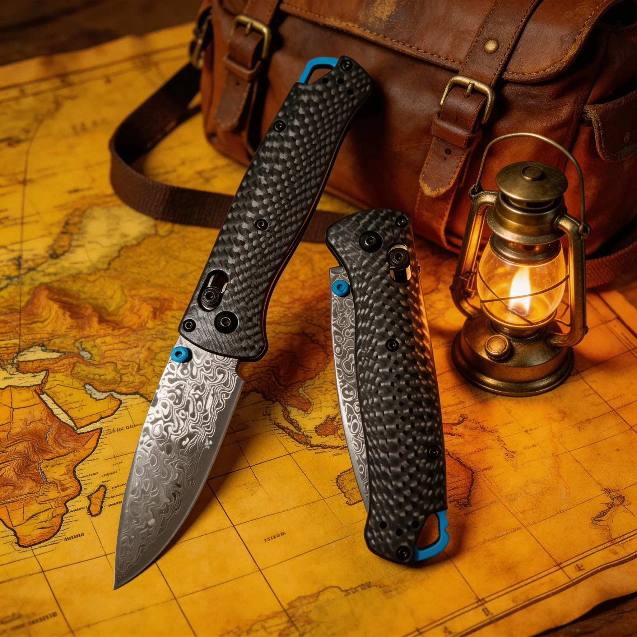 Men’s EDC Pocket Knife  Exquisite Large Damascus Steel Blade, High-Strength Carbon Fiber Handle, Folding Utility Tool for Camping, Hiking, Picnics, and Home Kitchen Fruit Cutting