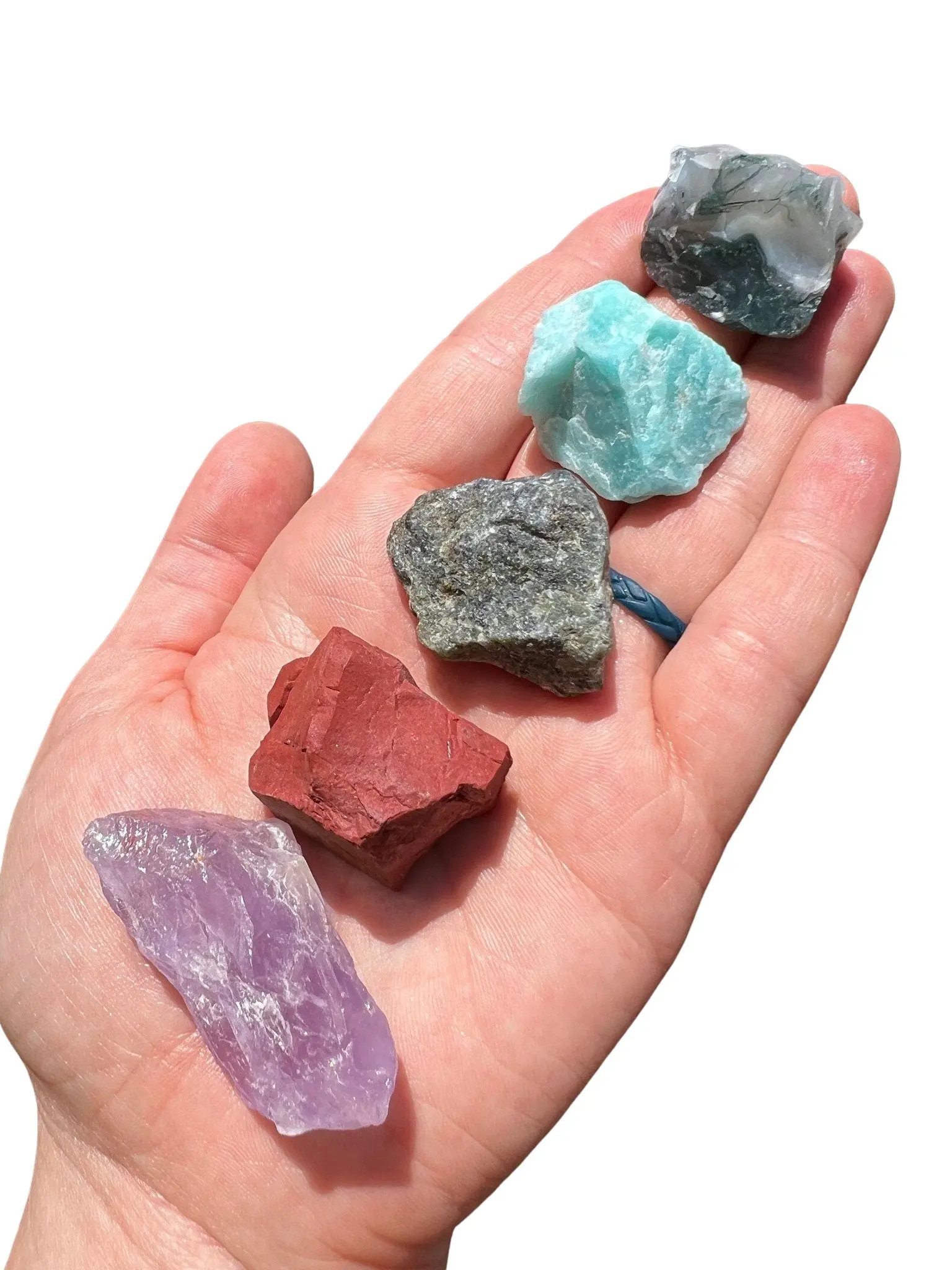 New Moon Beginnings Virgo Zodiac Stone Set - Raw Collection of Zodiac Stones in Various Colors