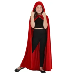 Kid's Red Velveteen Cape