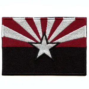Arizona State Flag Patch Alternate Colors Embroidered Iron-On