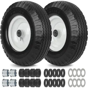 Tire and Wheel 2 Pack with 3-4.5" Centered Hub Multi-Bearing Universal Replacement