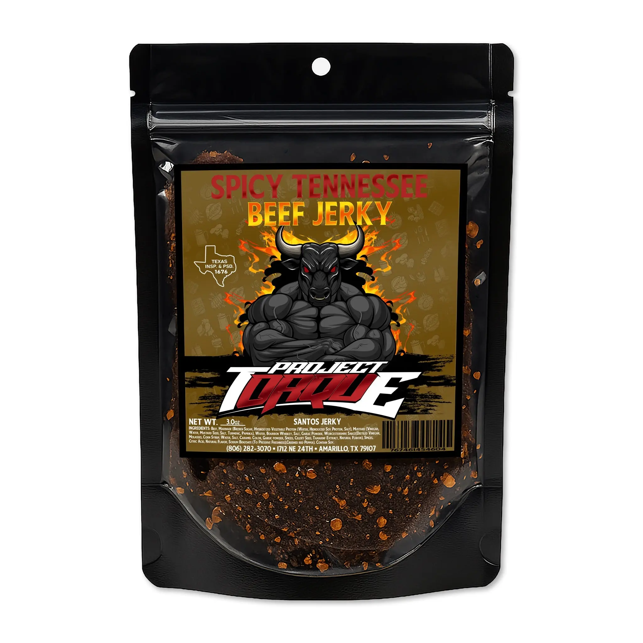 SPICY TENNESSEE WHISKEY BEEF JERKY (CARNE SECA)