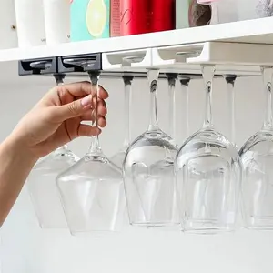 1pc Upside Down Wine Glass Holder, Kitchen Cup Holder, Upside Down Glass Holder, Home Wine Cabinet Bar Hanging Cup Holder