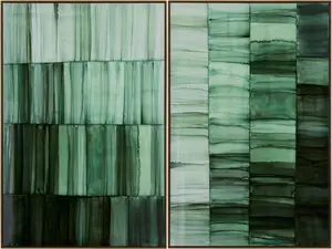 Rich Forest Green Modern Framed Wall Art for modern gallery walls