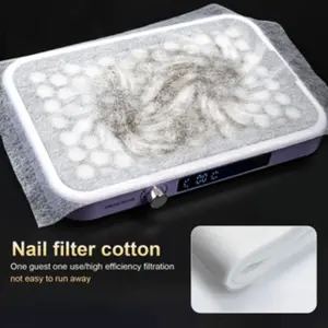 100pcs Disposable Nail Dust Collector Filter Paper, Ultra-Thin Vacuum Cleaner Net, Blue Design, Precision Manicure & Cleaning