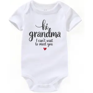 Hi grandma pregnancy announcement Baby Clothes grandma baby announcement Baby Bodysuits Newborn