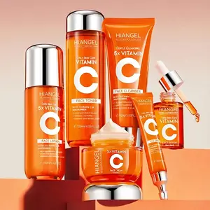 Korean Vitamin C Skincare Set with Niacinamide & Hyaluronic Acid for Deep Hydration, Repairing & Nourishing Skincare Kit