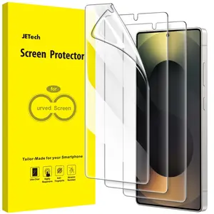 JETech Screen Protector for Samsung Galaxy S25 Series, Flexible TPU Film, Fingerprint ID Compatible, Easy Installation, HD Clear, 3-Pack