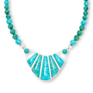 Mine Finds by Jay King 18-1/4" Heavenly Well Lake Turquoise Beaded Drop Necklace