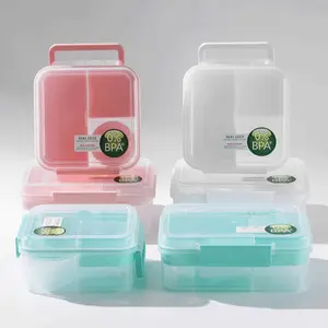 Square Lunch Box, Sealed Freshness Leak-Proof, Portable Bento Box for Students and Office Workers, Convenient Meal Container