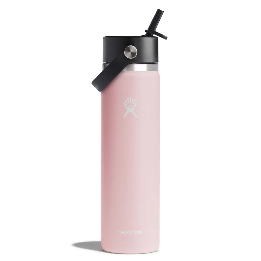 Hydro Flask 24oz Wide Mouth Flex Straw Bottle - Trillium: BPA-Free Vacuum-Insulated