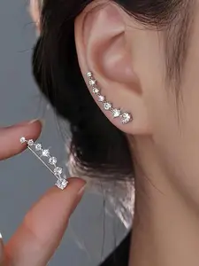 1 pair Star Zirconia Stud Earrings for Women – Luxury Sparkling Crystal Drop Dangle Earrings, Elegant Gift for Her, Trendy Fashion Jewelry