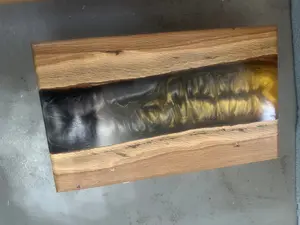 Handmade Resin Charcuterie Board | Modern Wood Serving Board