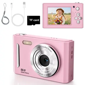Digital camera, suitable for children or beginners, supports 8x zoom and image stabilization, comes with front and rear dual cameras, birthday gift, holiday gift