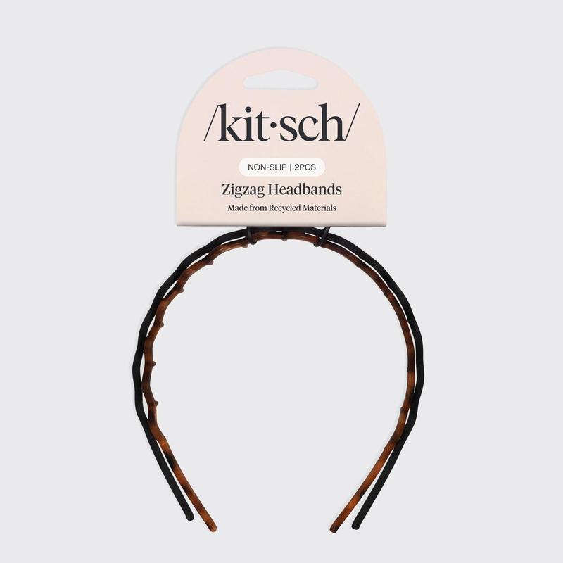 Zig Zag Headband 2pc - Black & Tort