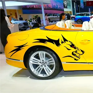2 Wolf Totem Waterproof Car Sticker-car Decoration, Car Body Side Sticker, Durable PE Material, Easy To Fit And Remove Wolf Sticker Waterproof