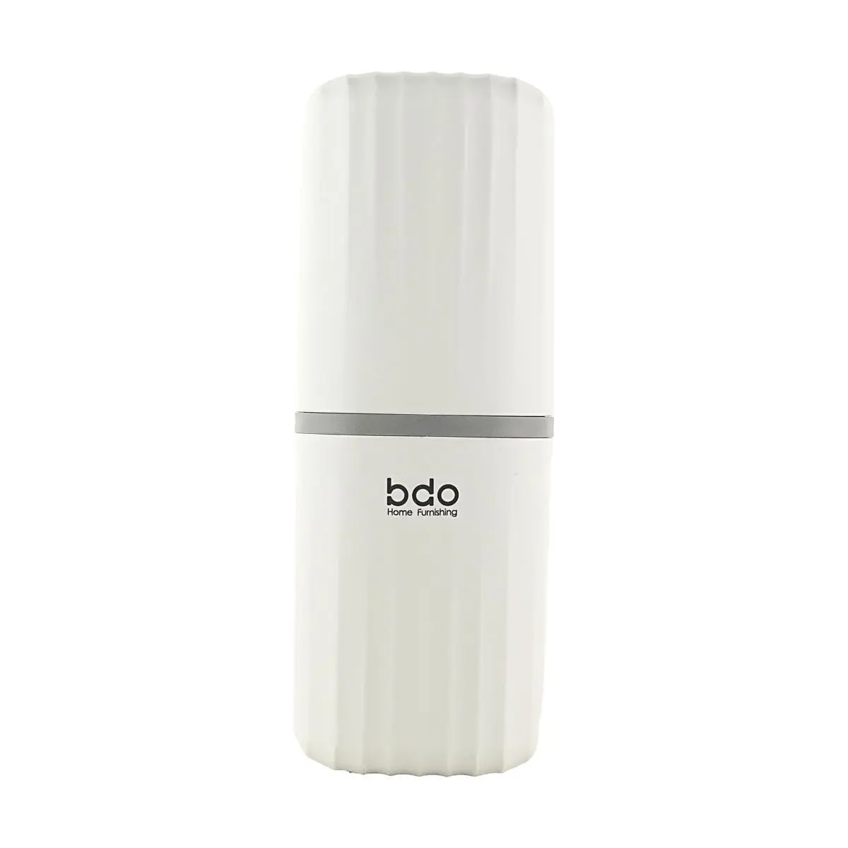 BDO Travel Toothbrush Holder Case with Cup - Portable Oral Care Organizer for Toothpaste, Toothbrush, Mouthwash - Classic White 7.5x6x20cm