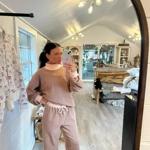 STRIPED MOCK NECK SET