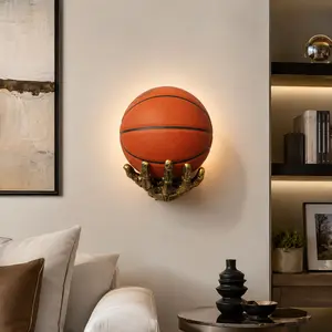 1 Count Cyberpunk Robot Hand Basketball Holder, Wall Mount Display Stand for Game Room. Cool Resin Art Design. Strong Grip Holds Basketball Securely. Unique Decor for Sports Fans