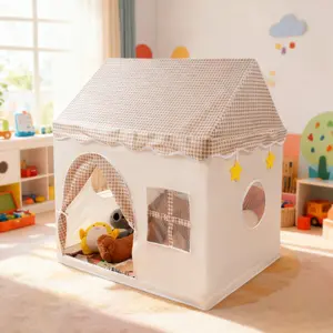 Kids' Toy Castle | Floral Play Tent | Secret Base & Sleep Tent | Outdoor Beach Toy | Portable Play Area | Unisex Holiday & Xmas/Halloween Gift | Washable Playhouse | No Accessories