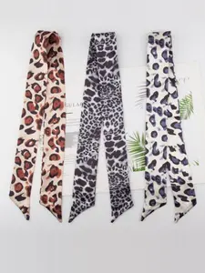 Elegant Leopard Print Neckerchiefs, Women's Fashion Printed Scarf, Casual Soft Scarf, Decoration for Backpack, Hairband and Decoration Accessory