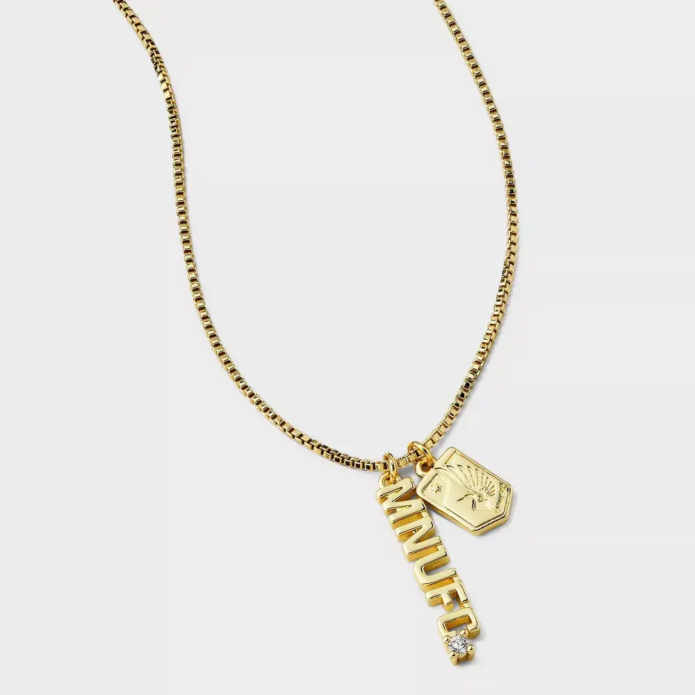 Bijoux Sport by Luv Aj MLS Charm Necklace - Minnesota United: Brass Chain Lobster Claw Clasp 16" Length
