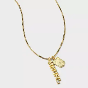 Bijoux Sport by Luv Aj MLS Gold Charm Necklace - Minnesota United: Brass Chain, Lobster Claw Clasp, 16" Length