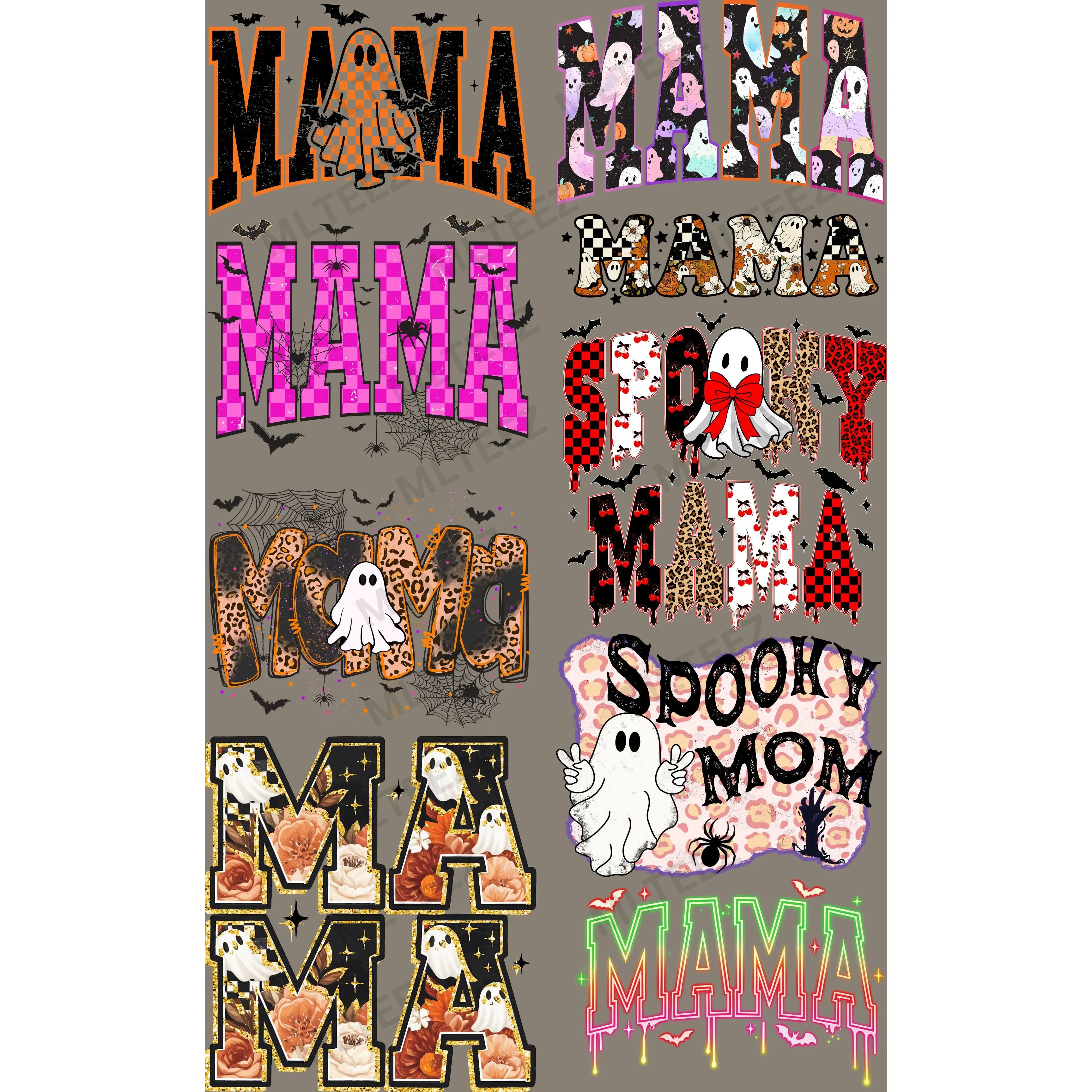 MAMA - HALLOWEEN (1) PREMADE GANGSHEET  - 22X36  DTF TRANSFERS - DIRECT TO FILM