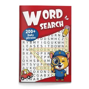 Word search challenge workbook, find hidden words, improve focus, memory, and pattern recognition abilities, perfect for quiet rest and relaxation, Visual Learning Tools