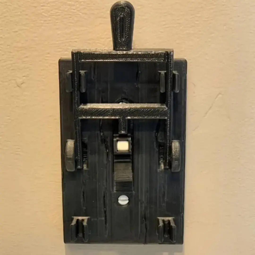 Vintage Style Unique Light Switch Cover, 3D Printed Light Switch Cover, Decorative Light Switch Cover for Home & Horror Movie Prop, Home Decor, Home Improvement, Rustic Aesthetic, Easy Installation